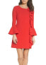 Фото #1 товара Chelsea28 Ruffle Shift Dress Women's Sz. 2 (Red Hibiscus) 152098