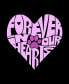 ფოტო #3 პროდუქტის Women's Word Art Forever In Our Hearts T-Shirt
