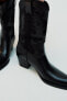 Cowboy-heel boots
