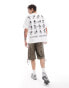 ASOS DESIGN Disney oversized license t-shirt with Mickey Mouse prints in white