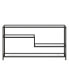 Фото #2 товара Mathis 55" Wide Metal Rectangular Console Table with Glass Top