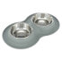 ფოტო #2 პროდუქტის TRIXIE Silicone/Stainless Steel Feeder Set 0.4 L Bowl