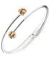 Two-Tone Knot Bypass Bangle Bracelet