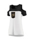 Фото #2 товара Women's White, Black LAFC Iconic Pure Dedication Cold Shoulder T-shirt