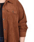 Plus Size Long Sleeve Corduroy Shirt Jacket Toast, 3X - фото #4