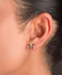 ფოტო #2 პროდუქტის Black Spinel Butterfly Stud Earrings (1-7/8 ct. t.w.) in 14k Gold-Plated Sterlng Silver