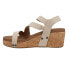 Corkys Spring Fling Studded Wedge Ankle Strap Womens Beige, Gold Casual Sandals