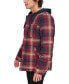 Фото #3 товара Men's Cotton Quilted Shirt Jacket with Fleece Hood