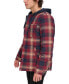 ფოტო #3 პროდუქტის Men's Cotton Quilted Shirt Jacket with Fleece Hood