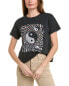 Фото #1 товара Girl Dangerous Yin Yang Psychedelic T-Shirt Women's Black Xs