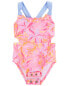 Baby Palm Print 1-Piece Cut-Out Swimsuit 3M