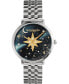 ფოტო #1 პროდუქტის Women's Celestial Nova Silver-Tone Stainless Steel Bracelet Watch 35mm