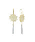 Aurora Borealis or Aqua Quartz 14K Gold Plated Sun Drop Earrings