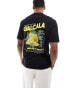 River Island lemon back print t-shirt in black