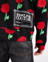 Фото #4 товара Versace Jeans Couture roses hoodie in black