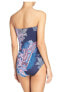Фото #2 товара Tommy Bahama 262888 Women's Paisley Bandeau One-Piece Swimsuit Size 12