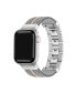 Фото #1 товара Men's and Women's Black Silver-Tone Jewelry Band for Apple Watch 38mm