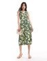 Nobody's Child Sandra midi dress in green lemon print