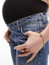 Фото #8 товара Topshop Maternity overbump straight jeans in mid blue