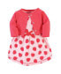 ფოტო #6 პროდუქტის Baby Girls Baby Organic Cotton Dress and Cardigan 2pc Set, Strawberries