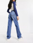 Фото #3 товара Bershka straight leg jean in mid blue