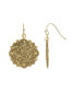 ფოტო #1 პროდუქტის Gold-Tone Textured Drop Earrings