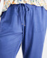 ფოტო #4 პროდუქტის Plus Size High-Rise Cuffed Twill Pants