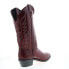 Фото #8 товара Abilene Boots 9105 Womens Red Leather Slip On Cowboy Western Boots