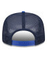 ფოტო #3 პროდუქტის Men's White, Royal New England Patriots Gridiron Classics Banger 9FIFTY Trucker Snapback Hat