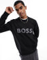 Фото #3 товара BOSS Green Salbo 1 sweatshirt in black