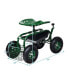 Garden Cart Rolling Work Seat w/ Tool Tray Basket