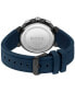 ფოტო #3 პროდუქტის Men's One Blue Silicone Strap Watch, 44mm
