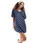 Фото #3 товара Sister Jane bow embroidered mini dress in denim co-ord