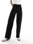 Фото #8 товара Vero Moda Tall Kayla button front wide leg jeans in black