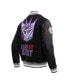 Фото #4 товара Men's Black Transformers Legendary Decepticon Barricade Full-Zip Varsity Jacket