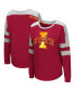 ფოტო #5 პროდუქტის Women's Crimson Iowa State Cyclones Trey Dolman Long Sleeve T-shirt