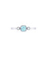 ფოტო #2 პროდუქტის Cushion Aquamarine Gemstone Round Natural Diamond 14K White Gold Birthstone Ring