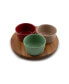 Фото #1 товара Lazy Susan with Condiment Bowls, Set of 4