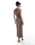 Фото #3 товара ASOS DESIGN satin midi dress in mocha