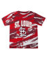 ფოტო #3 პროდუქტის Infant Boys and Girls Red and Navy St. Louis Cardinals Stealing Homebase 2.0 T-shirt and Shorts Set