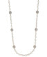 ფოტო #1 პროდუქტის Gold-Tone Crystal Filigree & Imitation Pearl Strand Necklace, Created for Macy's