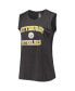ფოტო #3 პროდუქტის Women's Heather Charcoal Pittsburgh Steelers Plus Size Tank Top