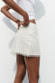 Фото #10 товара Мини-юбка с отделкой бусинами по низу ZARA