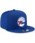 Фото #4 товара Men's Royal Philadelphia 76ers Official Team Color 9FIFTY Snapback Hat