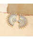 ფოტო #2 პროდუქტის Women's Gold Embellished Rays Drop Earrings