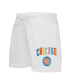 Women's White Chicago Cubs Washed Neon Shorts