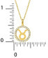 ფოტო #20 პროდუქტის Cubic Zirconia Zodiac Halo 18" Pendant Necklace in 18k Gold-Plated Sterling Silver, Created for Macy's