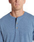 Фото #3 товара Men's Short Sleeve Melange Henley T-shirt