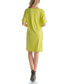 Solid Color Loose Fit V Neck T Shirt Style Women's Knee Length Dress