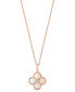 Фото #1 товара EFFY® Ethiopian Opal (1-1/4 ct. t.w.) & Diamond Accent 18" Flower Pendant Necklace in 14k Rose Gold